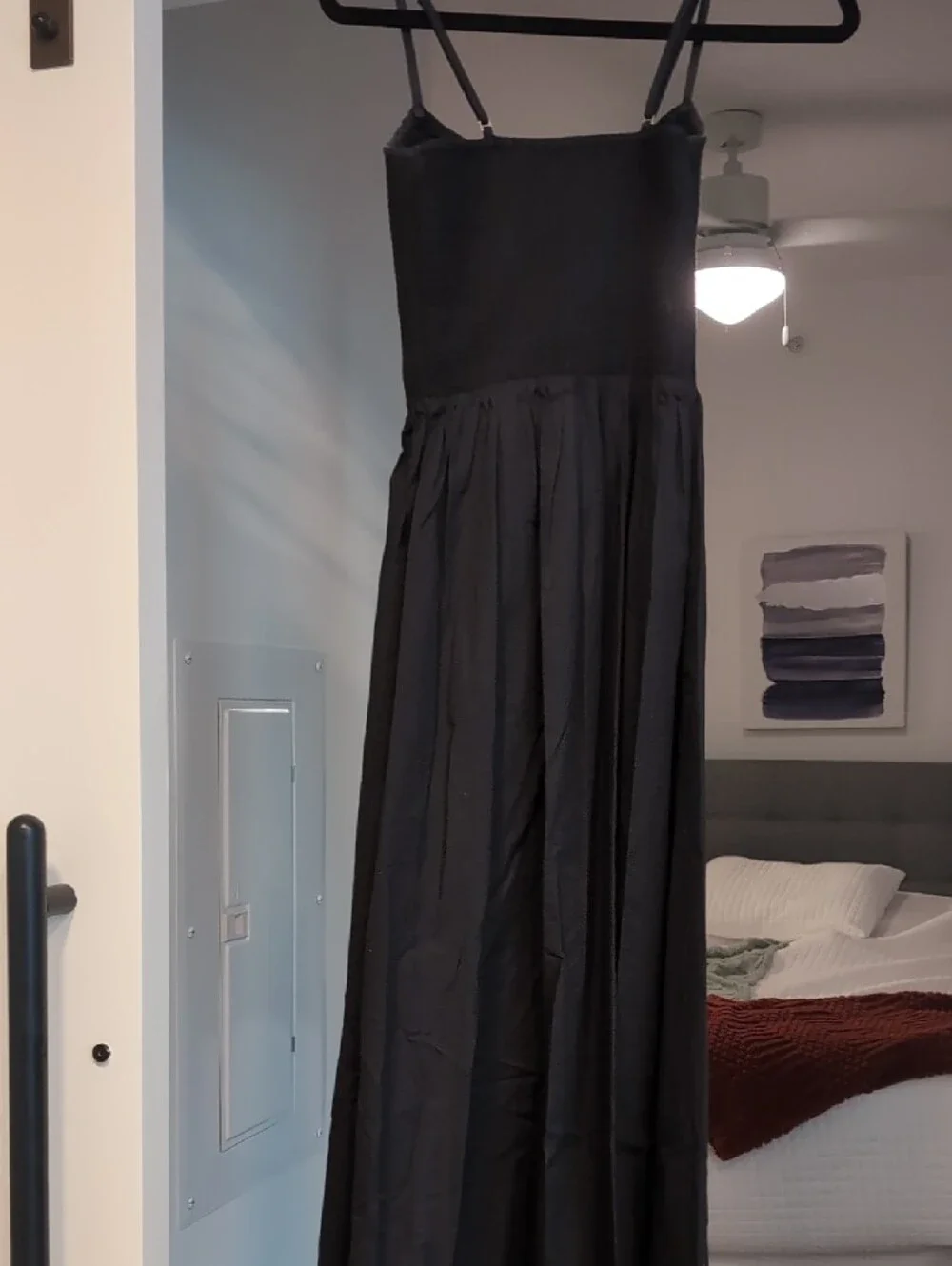 Abercrombie & Fitch Black Spaghetti-Strap Maxi Dress